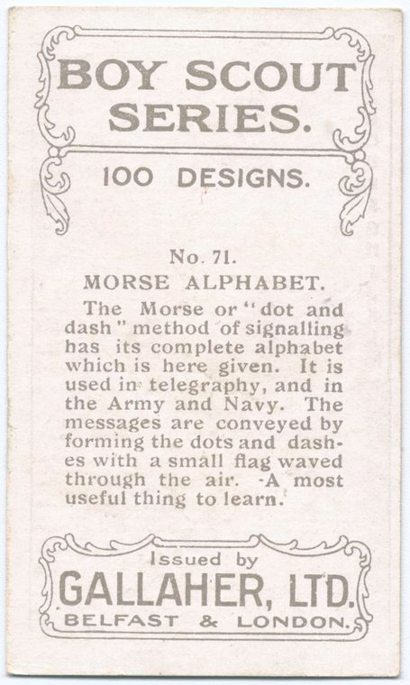 The Morse Alphabet The Morse Alphabet