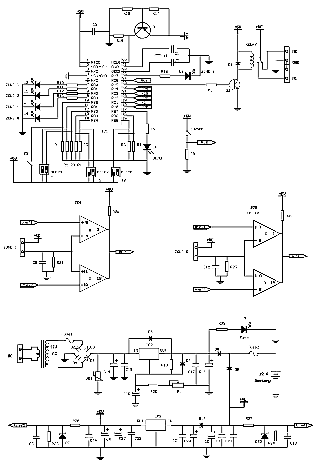 Alarm System 5-ZONES