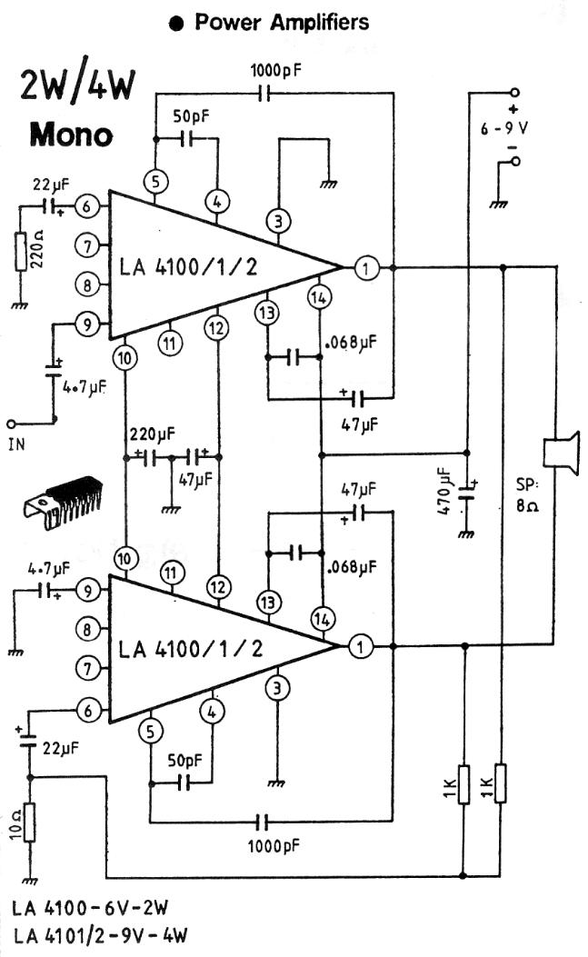 Figure 873 : 2-4W Mono Amplifier 2-4W Mono Amplifier
