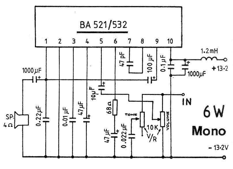 Figure 895 : 6W Mono Car Amplifier 6W Mono Car Amplifier