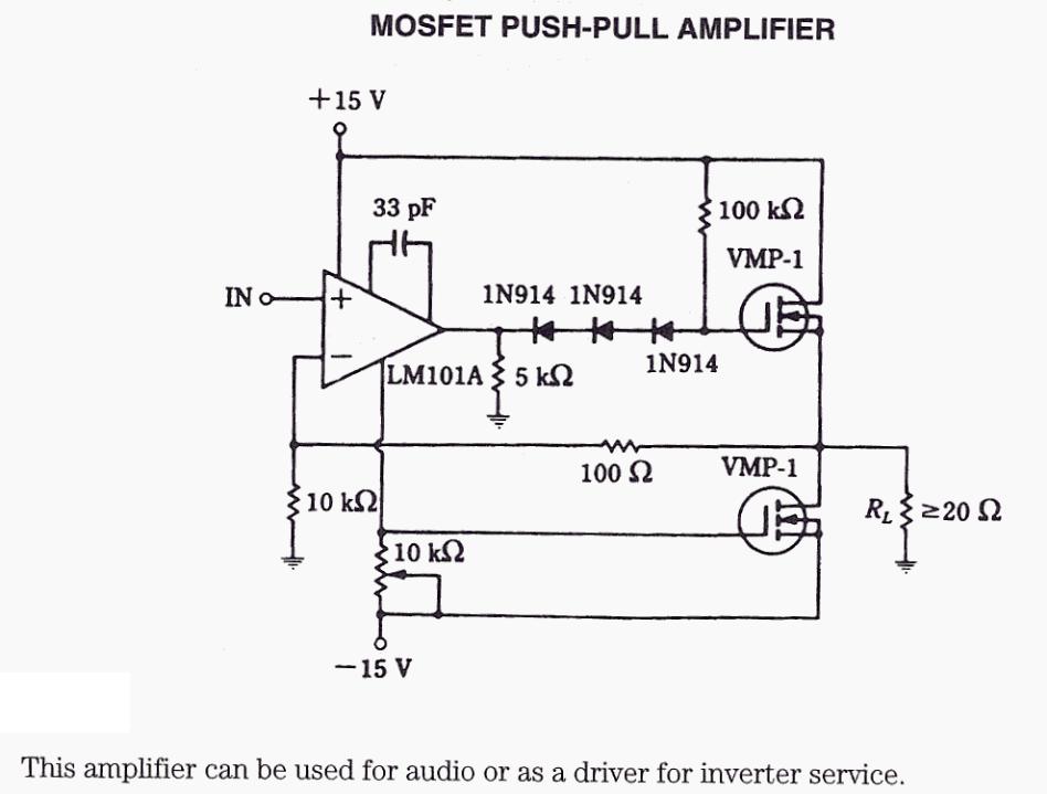 MOSFET Push-Pull Amplifier