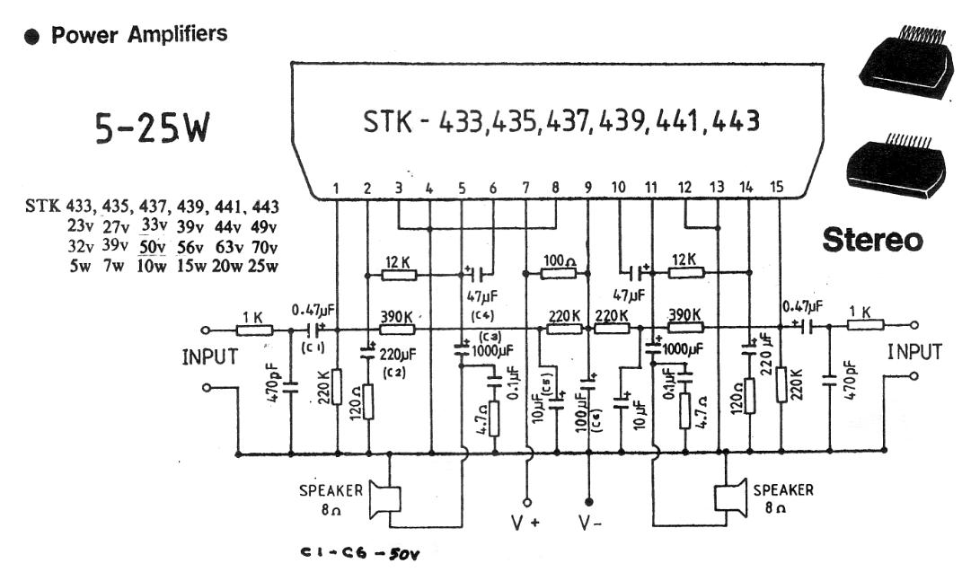 Figure 885 : 5-25W Stereo Power Amplifier 5-25W Stereo Power Amplifier