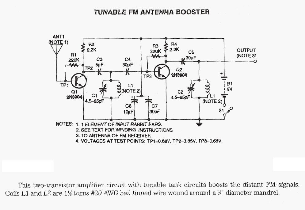 Tunable FM Antenna Booster