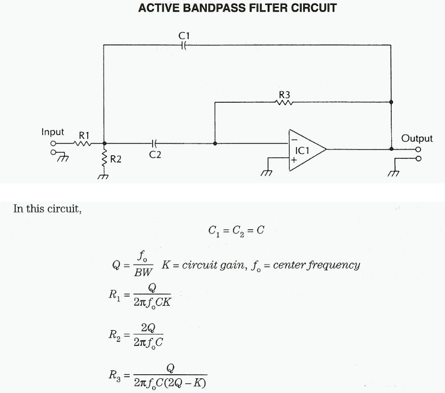 Active Band-pass Filter Circuit