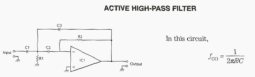 Figure 901 : Active High-pass Filter Active High-pass Filter