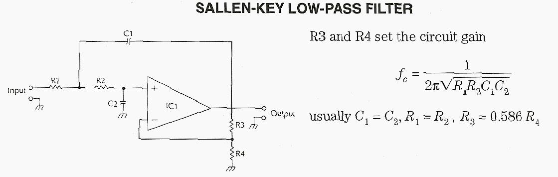 Figure 1053 : Sallen KEY Low-pass Filter Sallen KEY Low-pass Filter