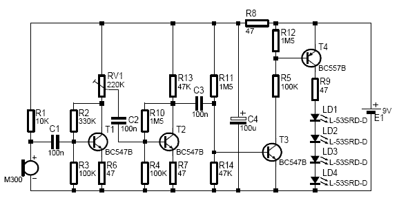 Sound to Light Unit Using LED