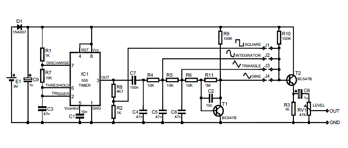 Simple Function Generator 555