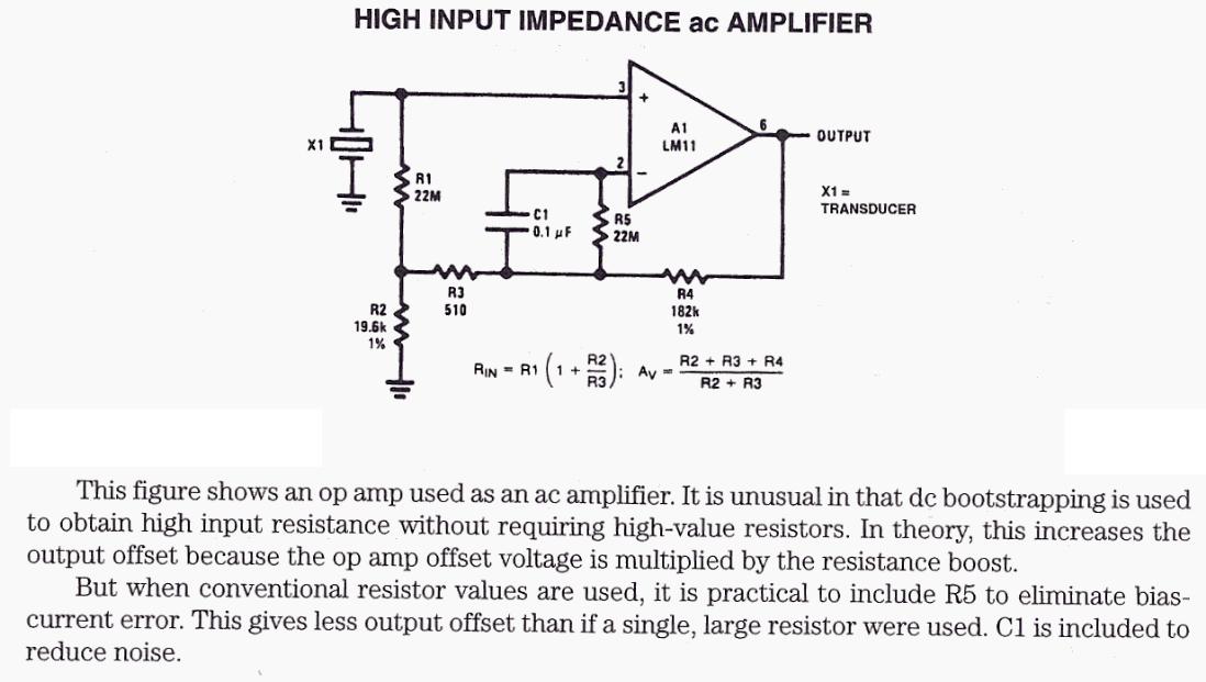 Figure 974 : High Input Impedance AC Amplifier High Input Impedance AC Amplifier