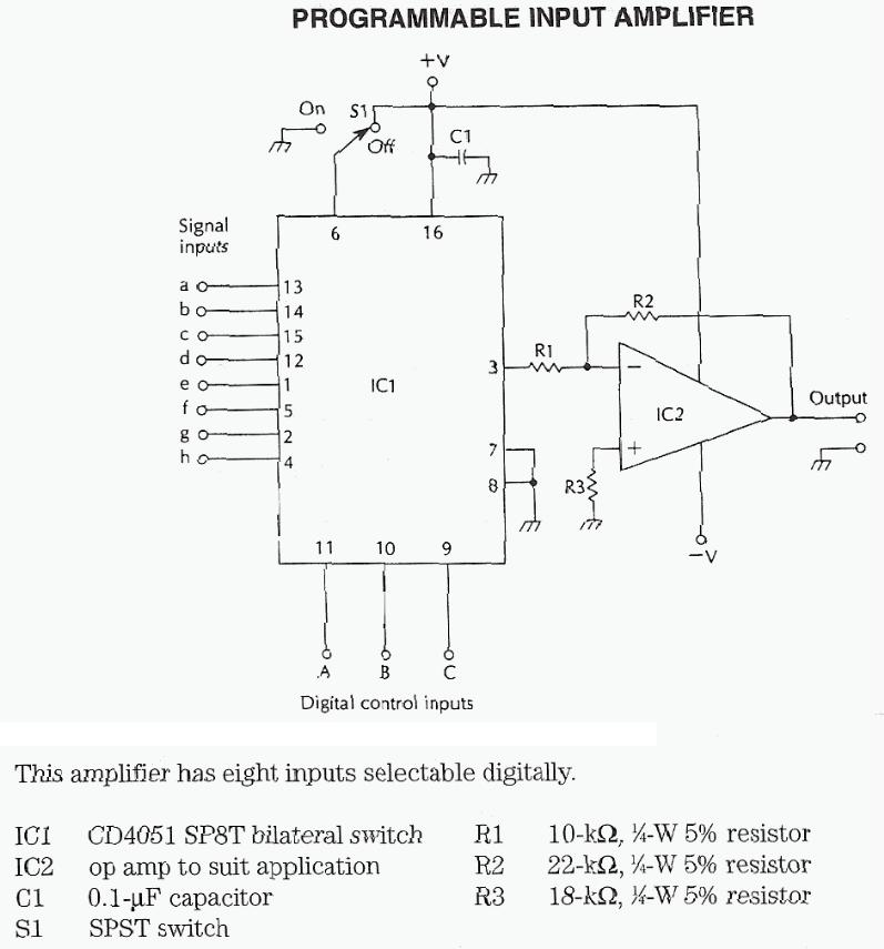 Programmable Input Amplifier