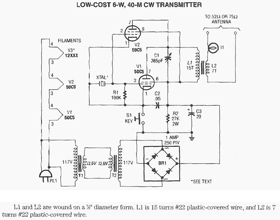 Figure 984 : Low Cost 6W 40M CW Transmitter Low Cost 6W 40M CW Transmitter