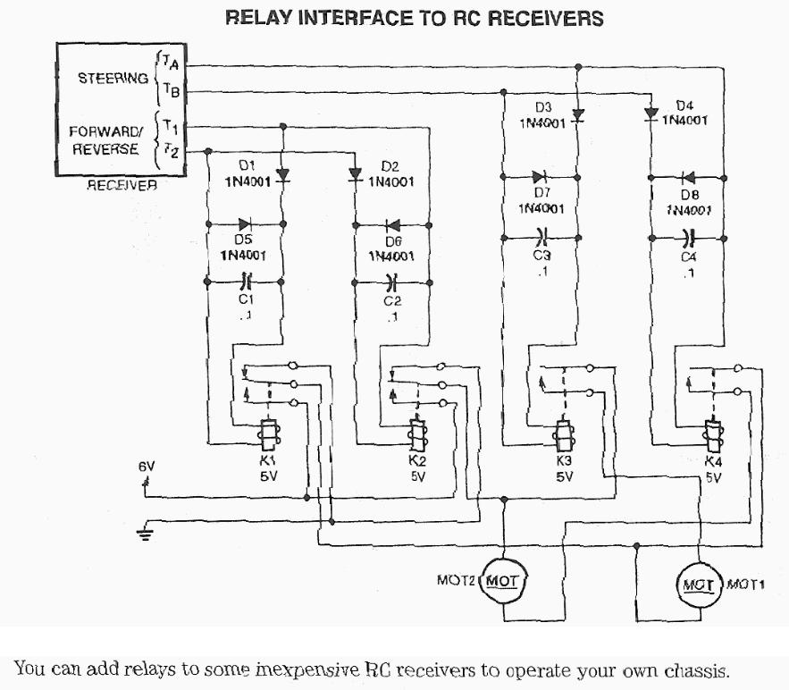 Figure 1038 : Relay Interface to RC Receivers Relay Interface to RC Receivers