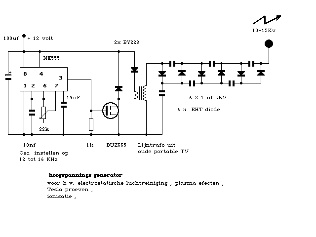 555 High-Voltage Generator