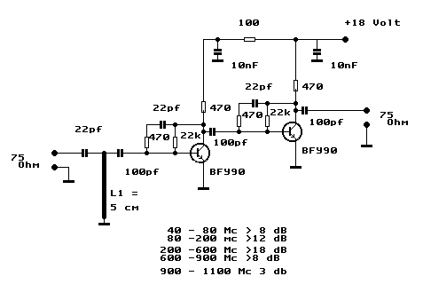 Schematic Uhf Booster - Figure 1100 Uhf Broadband Amplifi   er - Schematic Uhf Booster