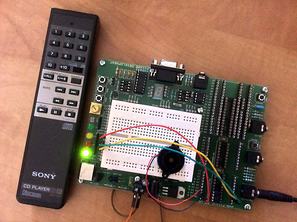 PICAXE-08M2 Simplified IR (Infrared) Remote Serial Keypad